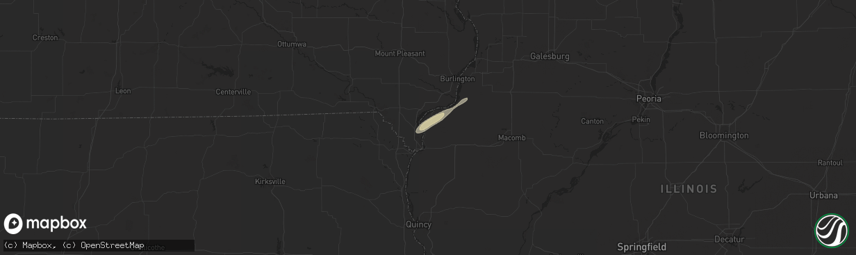 Hail map in Nauvoo, IL on April 29, 2019