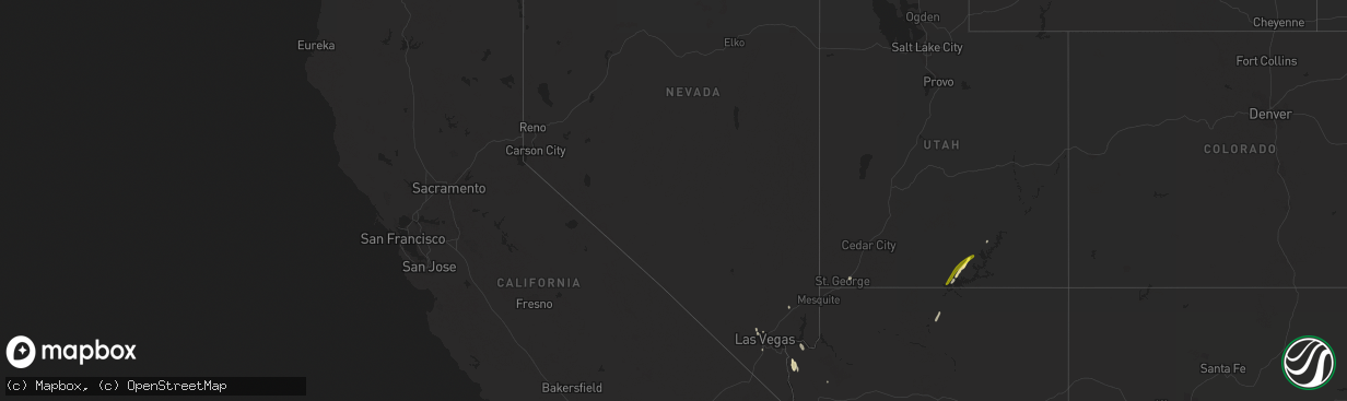 Hail map in Nevada on April 29, 2019