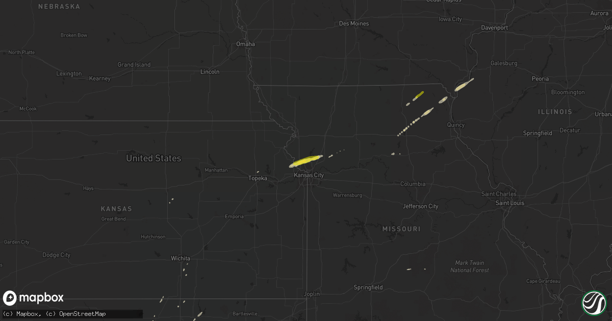 Hail map on April 29, 2019