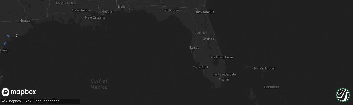 Hail map in Florida on April 29, 2020