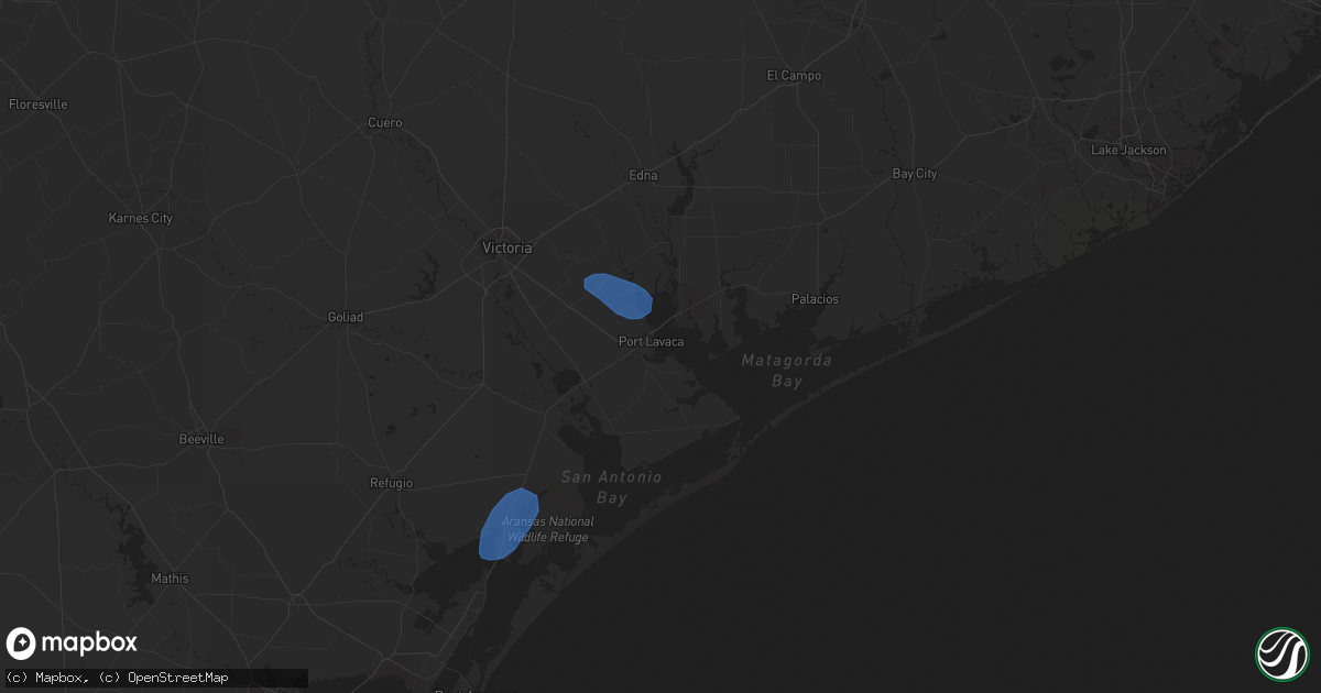 Hail map in Port Lavaca, TX on April 29, 2020