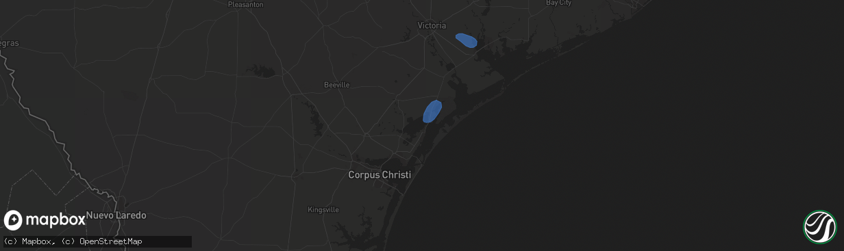 Hail map in Rockport, TX on April 29, 2020