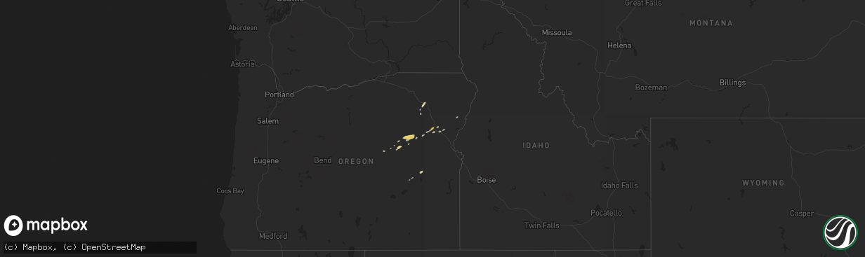 Hail map on April 29, 2020