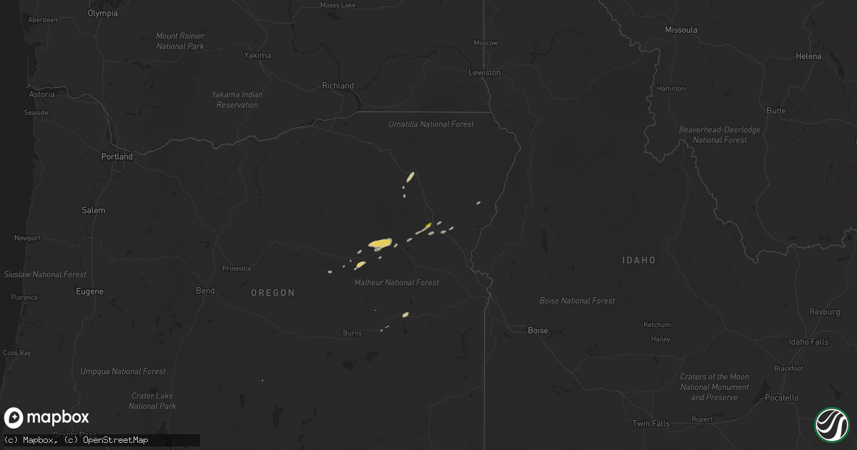 Hail map on April 29, 2020
