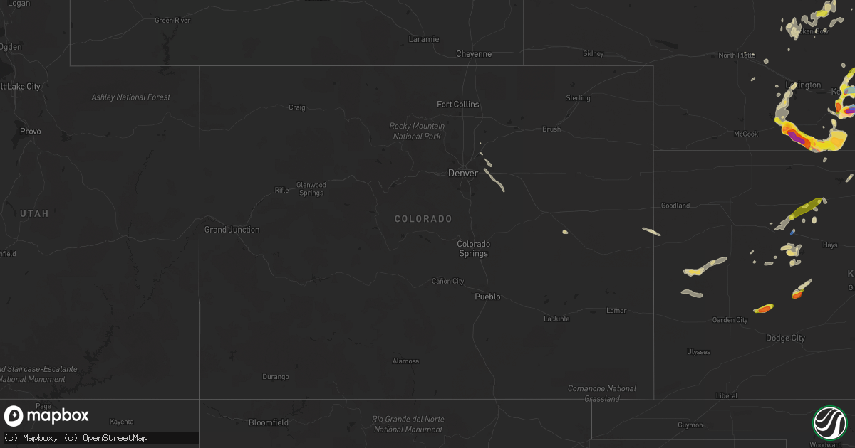 Hail map in Colorado on April 29, 2022