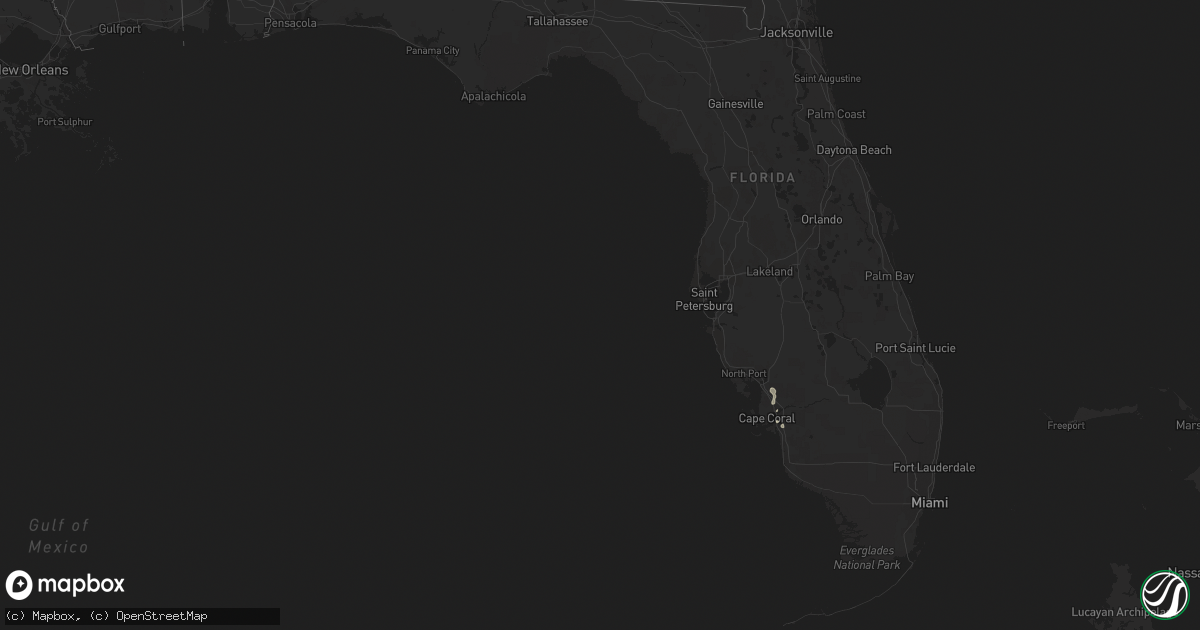 Hail map in Florida on April 29, 2022