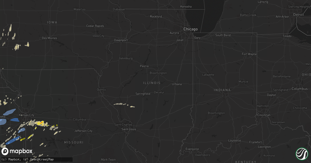 Hail map in Illinois on April 29, 2022