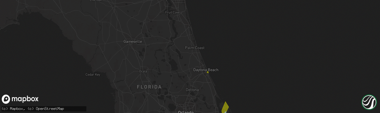 Hail map in Daytona Beach, FL on April 29, 2023