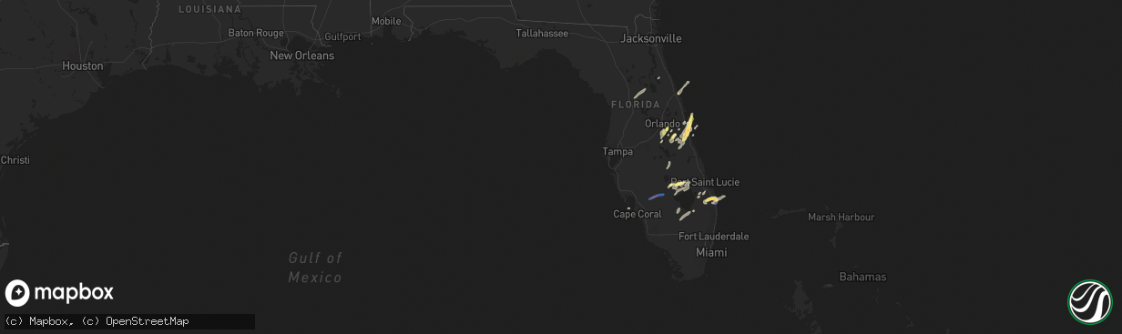 Hail map in Florida on April 29, 2023