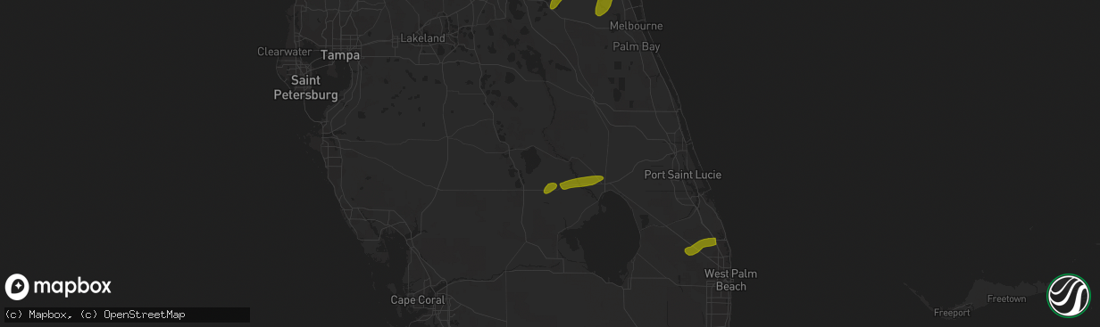 Hail map in Lorida, FL on April 29, 2023