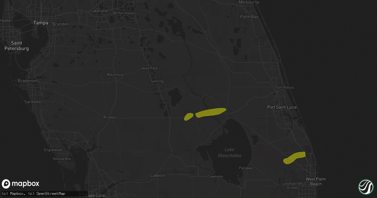 Hail map in Lorida, FL on April 29, 2023