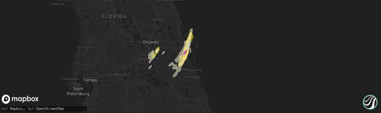 Hail map in Merritt Island, FL on April 29, 2023