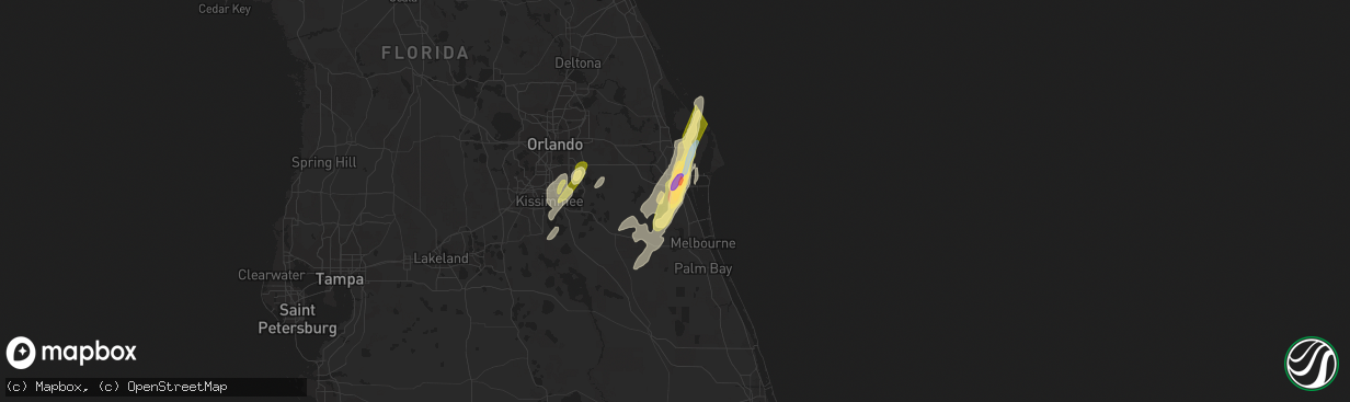 Hail map in Rockledge, FL on April 29, 2023