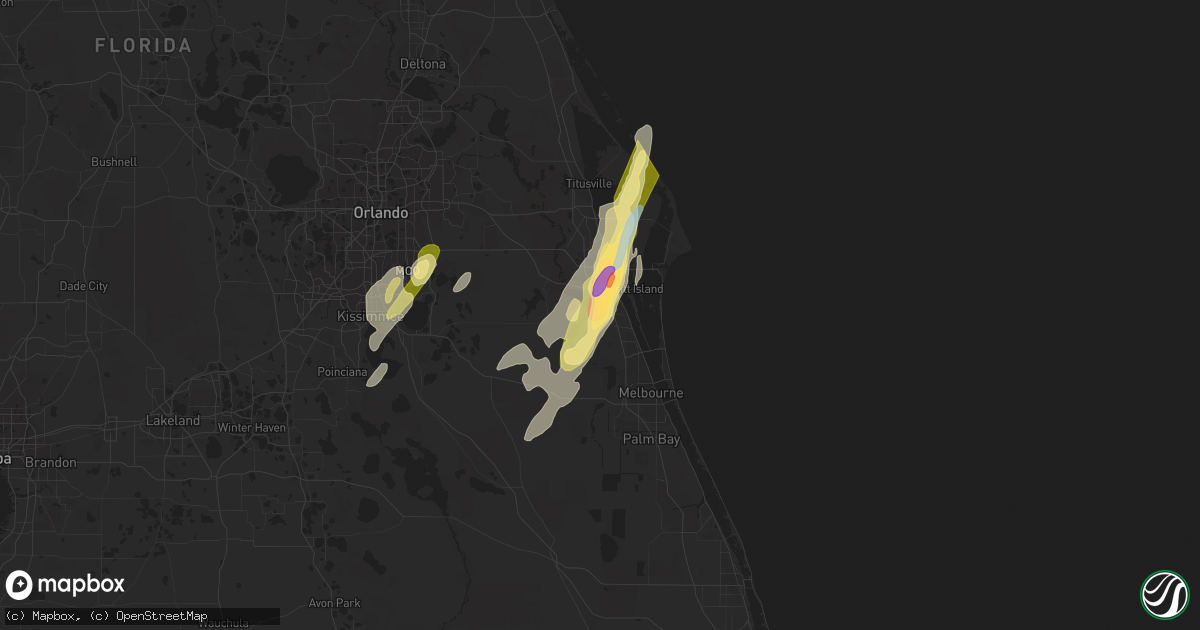 Hail map in Rockledge, FL on April 29, 2023