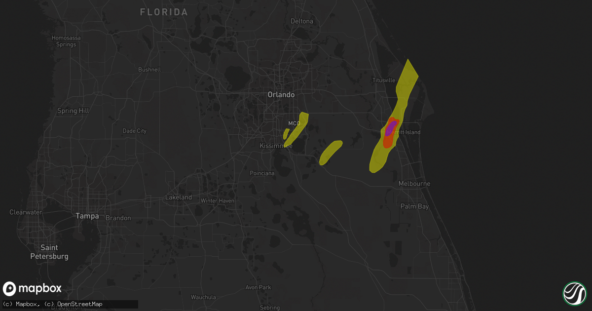 Hail map in Saint Cloud, FL on April 29, 2023