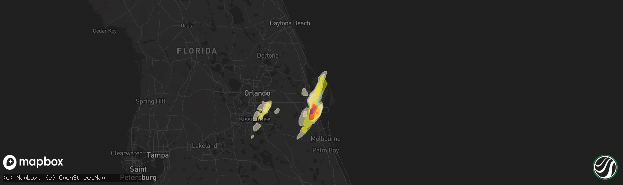 Hail map in Titusville, FL on April 29, 2023