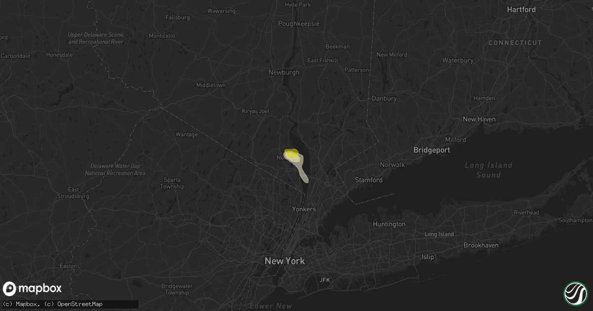 Hail map in Congers, NY on April 29, 2024