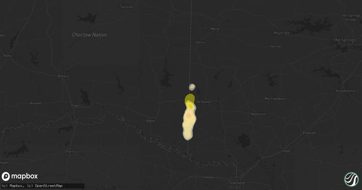 Hail map in Eagletown, OK on April 29, 2024