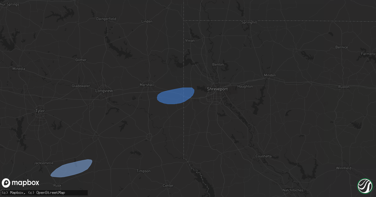 Hail map in Greenwood, LA on April 29, 2024