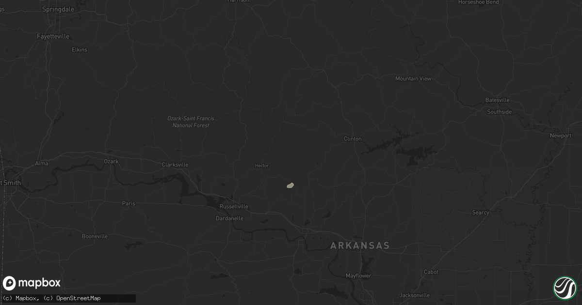 Hail map in Jerusalem, AR on April 29, 2024