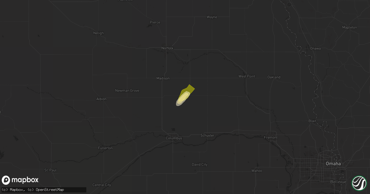 Hail map in Leigh, NE on April 29, 2024