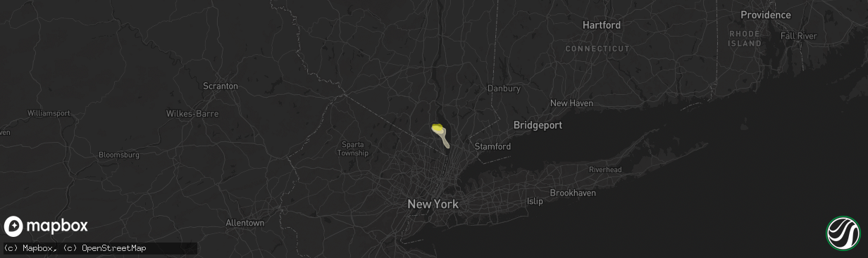 Hail map in New City, NY on April 29, 2024