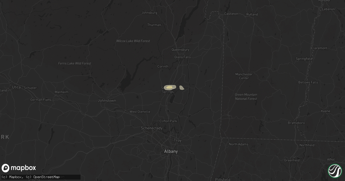 Hail map in Saratoga Springs, NY on April 29, 2024