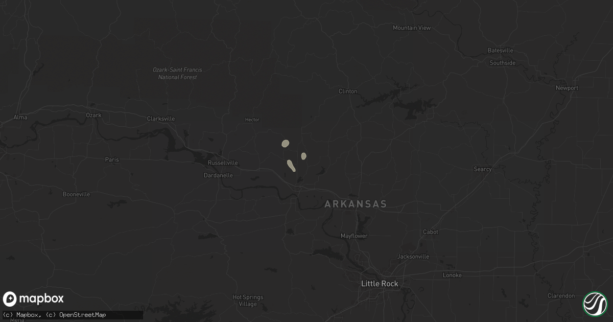 Hail map in Solgohachia, AR on April 29, 2024