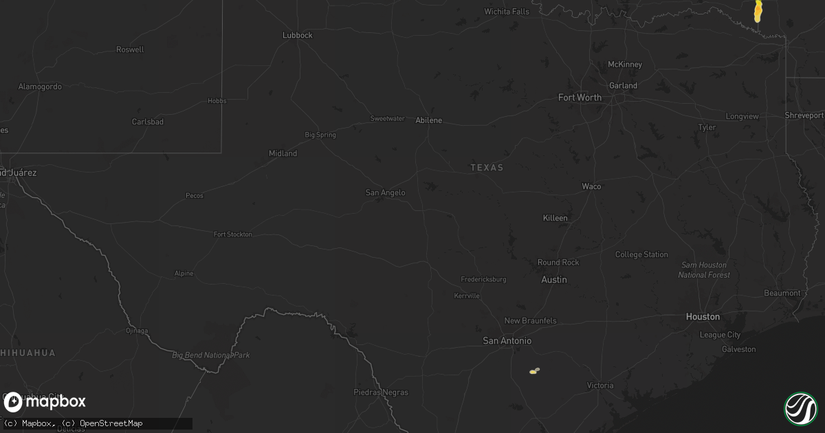 Hail map in Texas on April 29, 2024