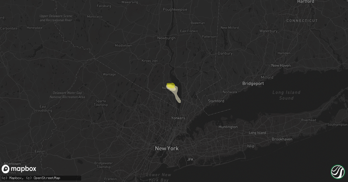 Hail map in Valley Cottage, NY on April 29, 2024