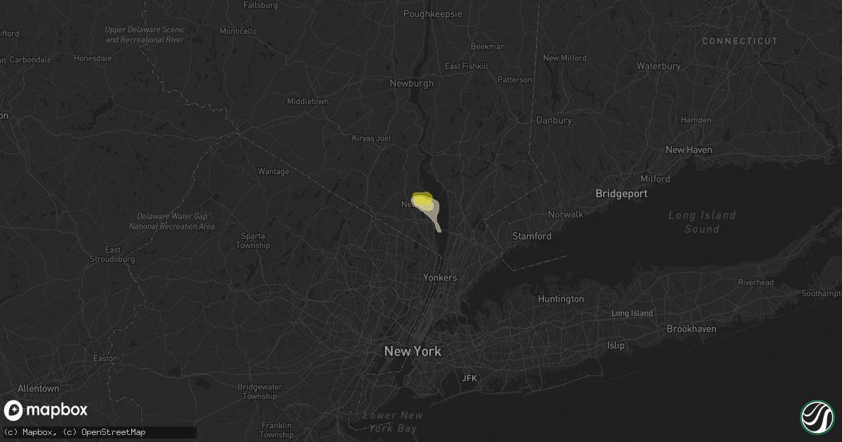 Hail map in West Nyack, NY on April 29, 2024