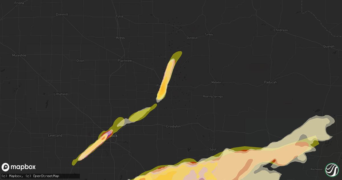 Hail map in Floydada, TX on April 29, 2025