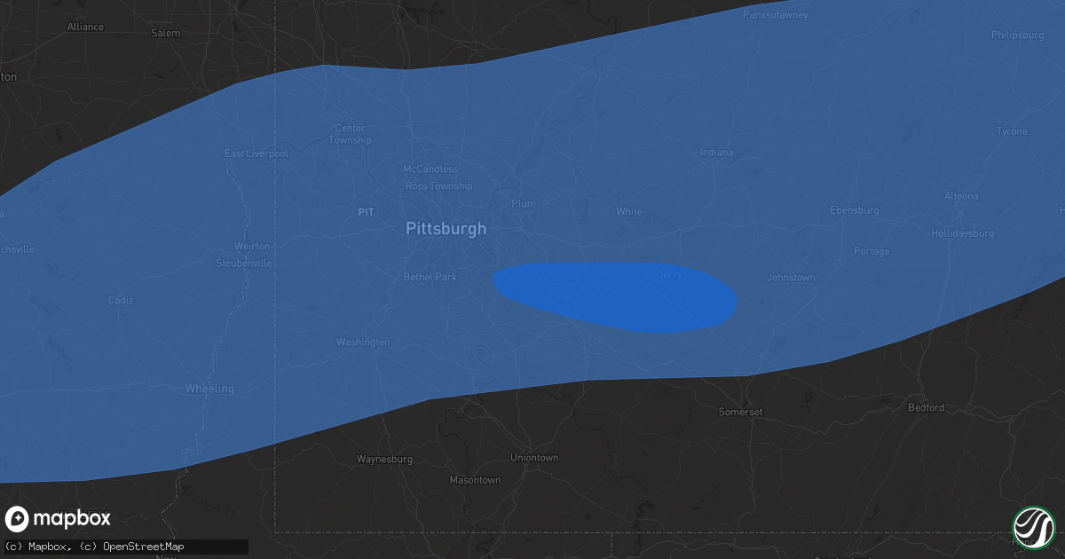 Hail map in Irwin, PA on April 29, 2025