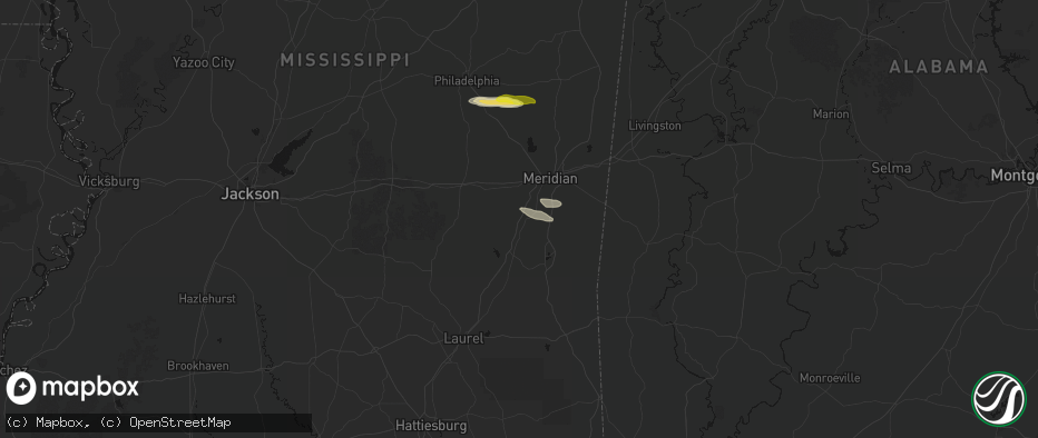 Hail map in Enterprise, MS on April 29, 2026