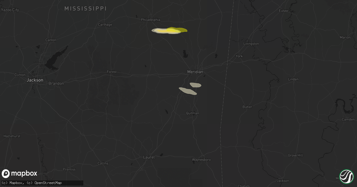 Hail map in Enterprise, MS on April 29, 2026
