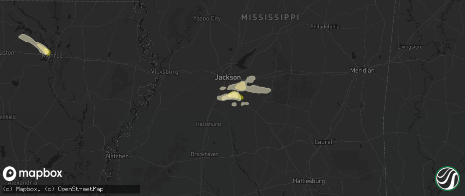 Hail map in Florence, MS on April 29, 2026