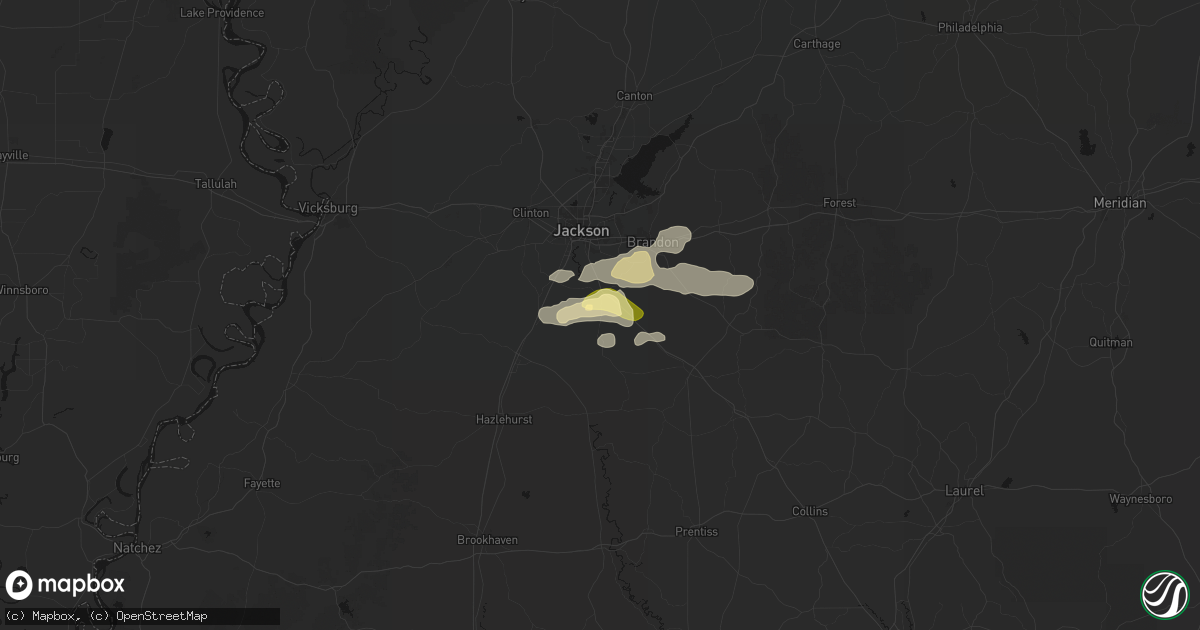 Hail map in Florence, MS on April 29, 2026