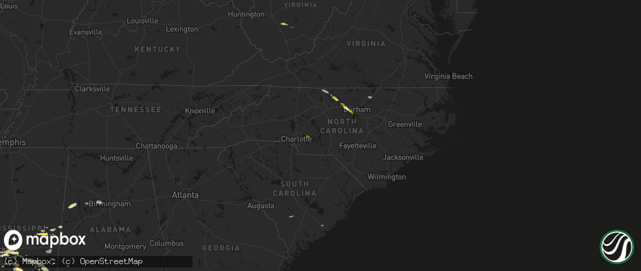 Hail map in North Carolina on April 29, 2026