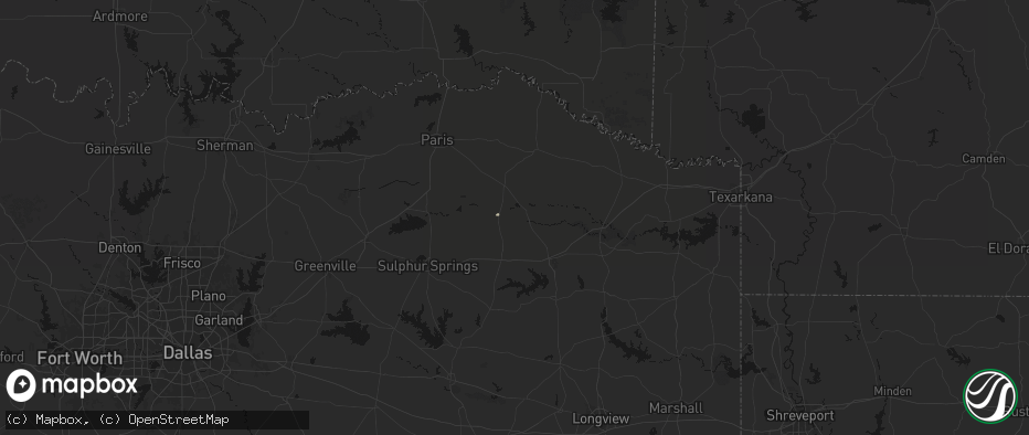 Hail map in Talco, TX on April 29, 2026