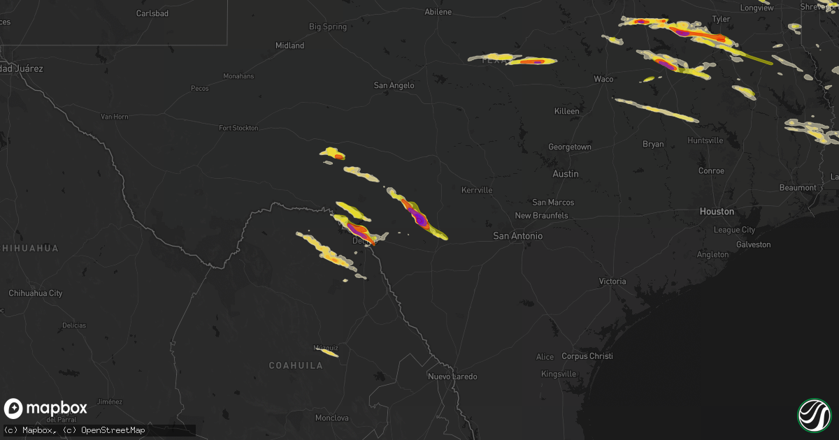 Hail map on April 29, 2026