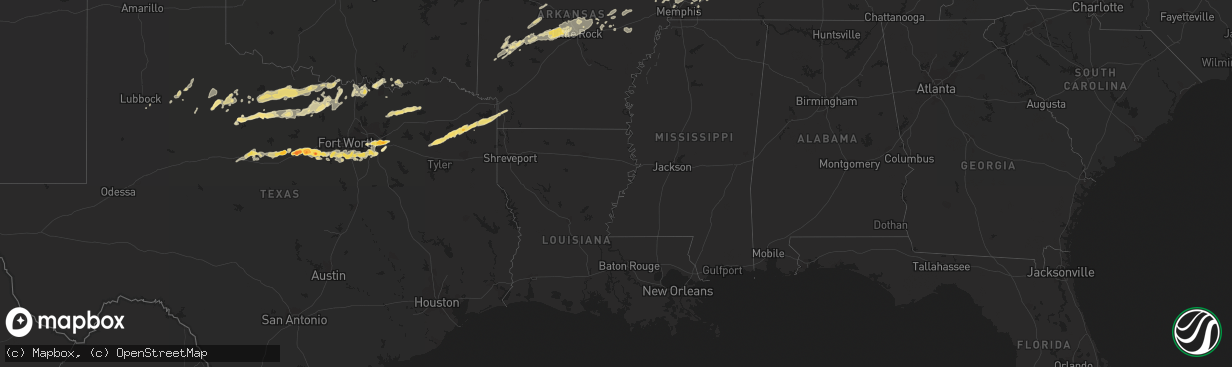 Hail map in Missouri on April 30, 2011
