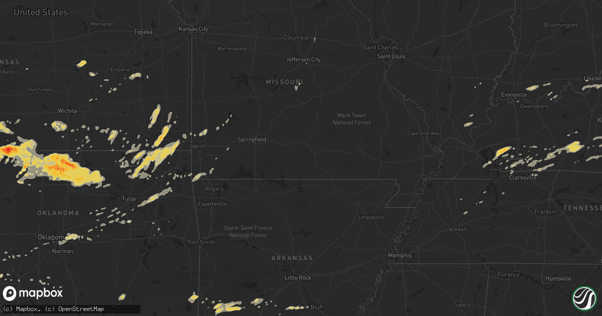 Hail map on April 30, 2012