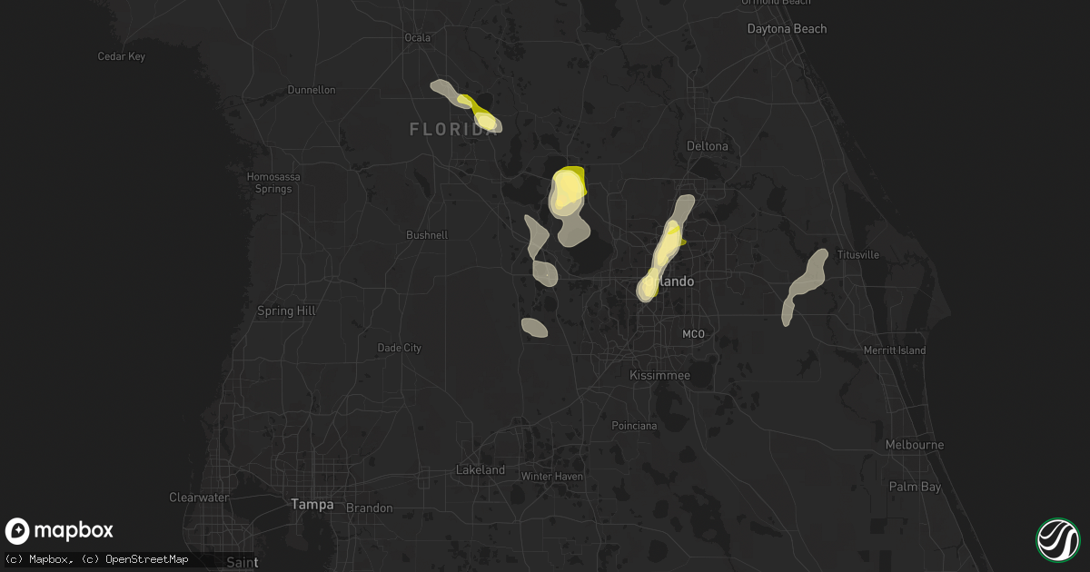 Hail map in Clermont, FL on April 30, 2013