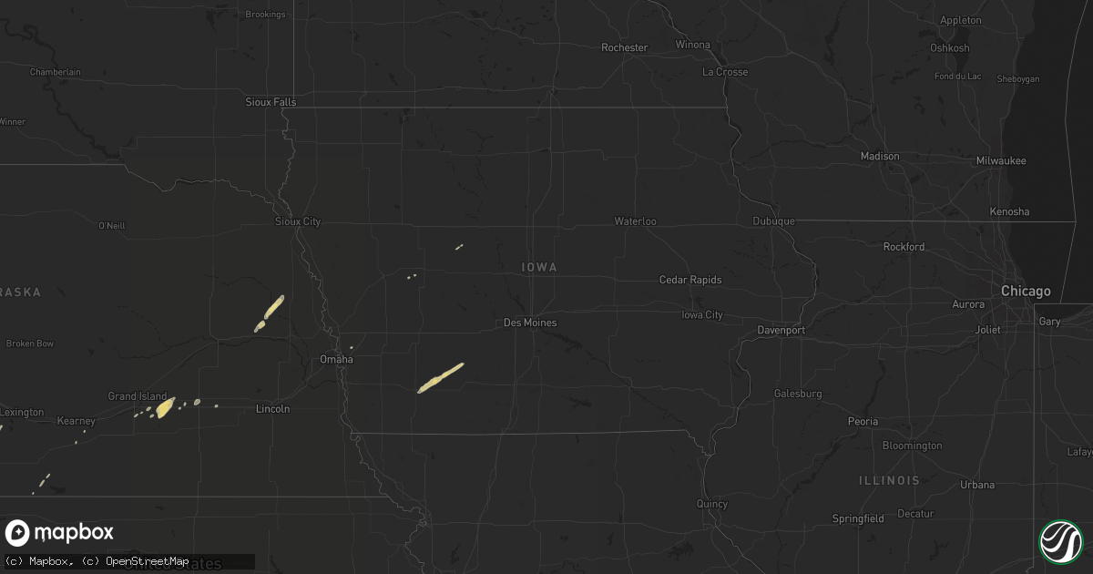 Hail map in Iowa on April 30, 2013
