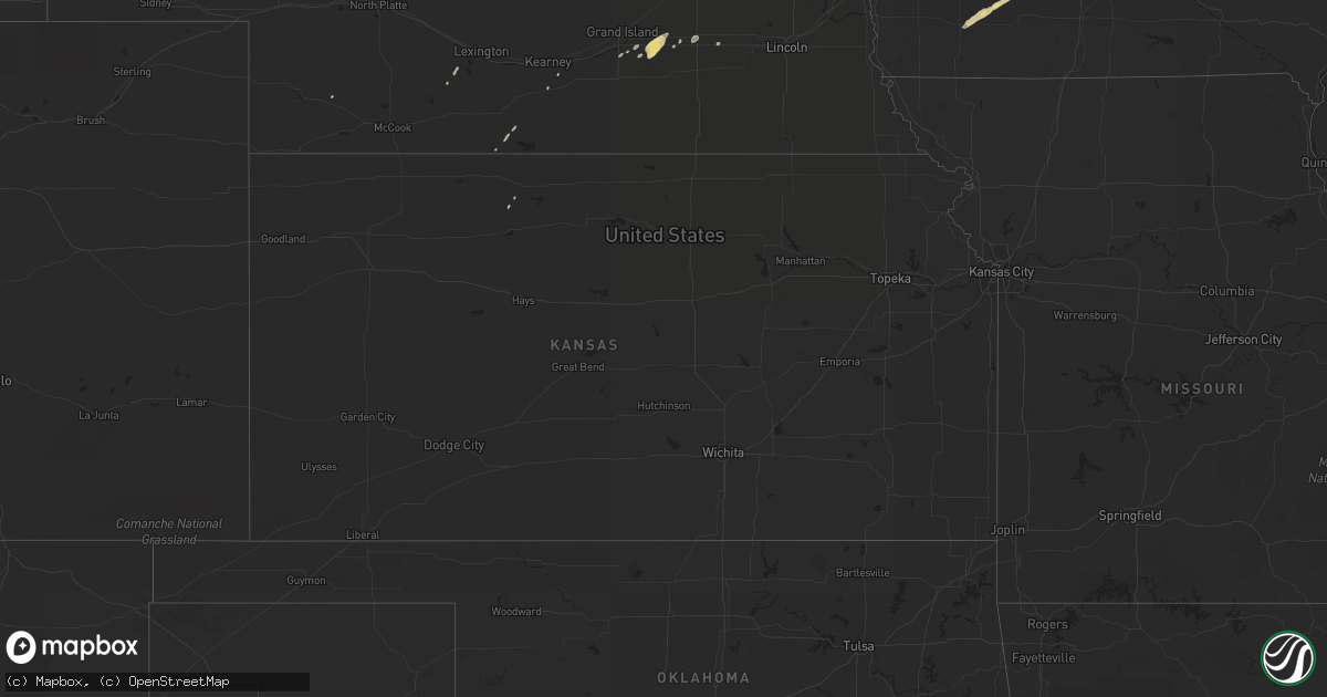 Hail map in Kansas on April 30, 2013