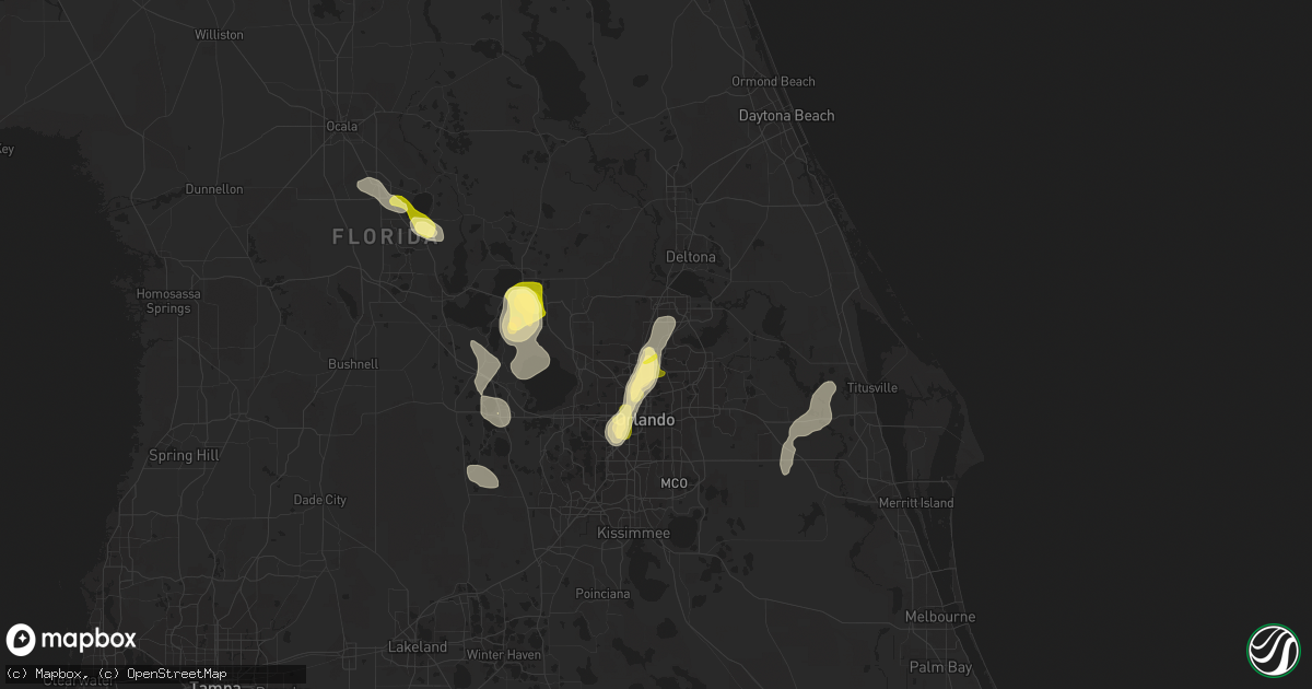 Hail map in Longwood, FL on April 30, 2013