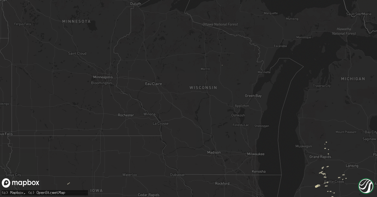 Hail map in Wisconsin on April 30, 2013