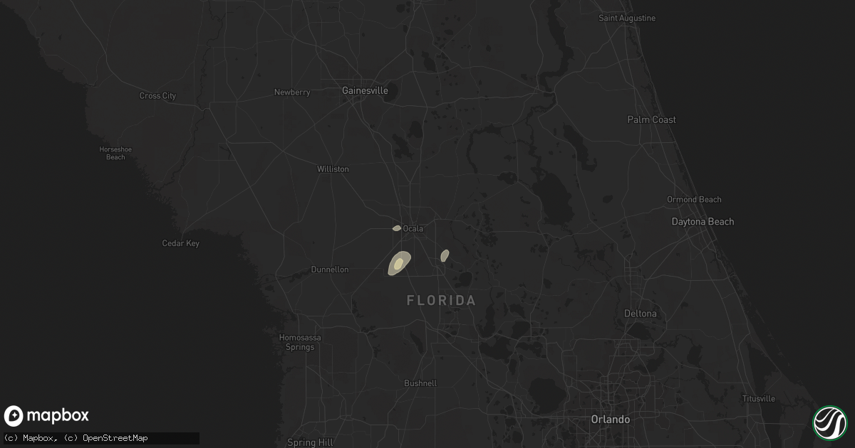 Hail map in Ocala, FL on April 30, 2014