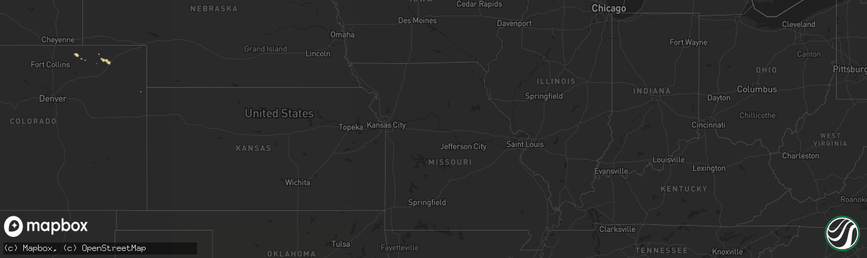 Hail map on April 30, 2015