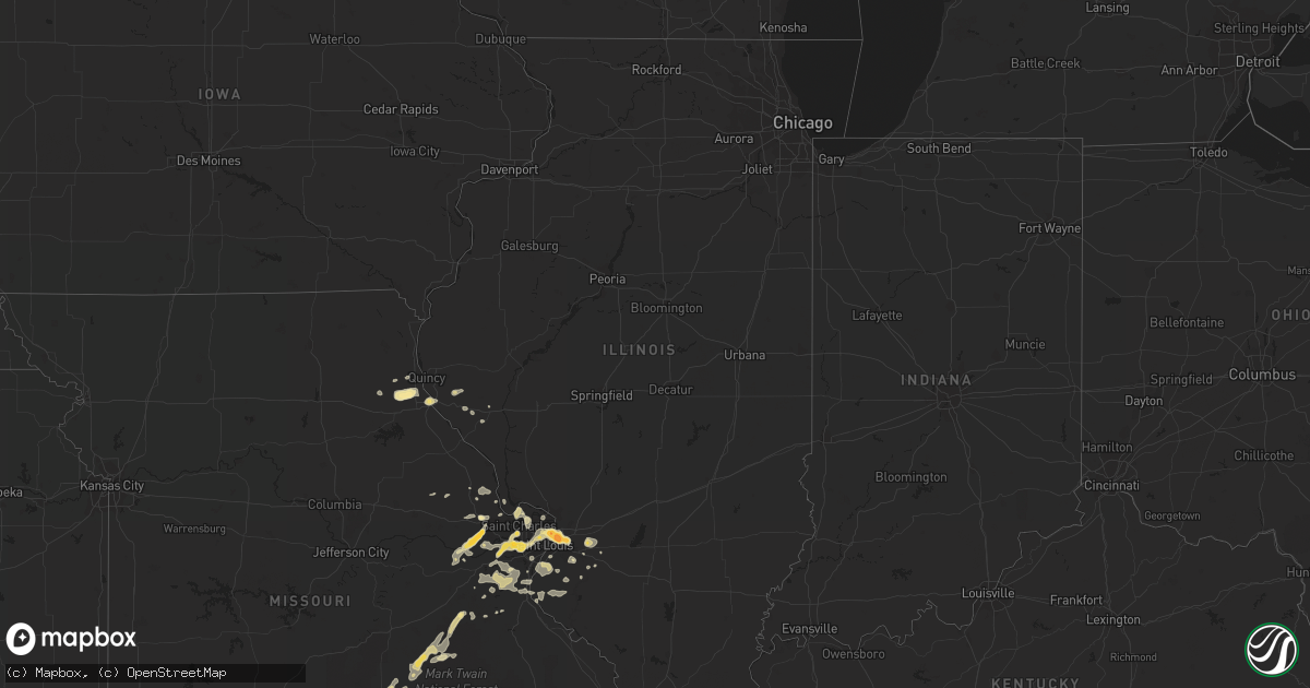 Hail map in Illinois on April 30, 2016